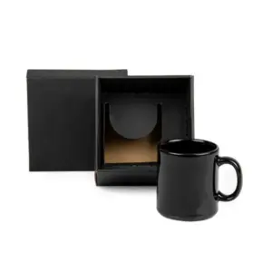 Caneca em Cerâmica 270ml em Caixa com Elástico Personalizada | Personalizado com Logo | Personizi