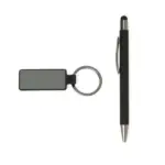 Caneta Chaveiro em Metal Retangular Personalizada | Personalizado com Logo | Personizi