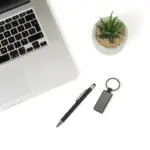 Caneta Chaveiro em Metal Retangular Personalizada | Personalizado com Logo | Personizi
