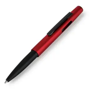 Caneta Esferográfica em ABS com Tampa e Ponta Touch 14x1cm Personalizada Vermelha | Personalizado com Logo | Personizi