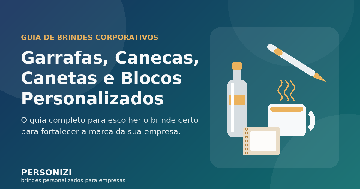 Garrafas, canecas, canetas e blocos de notas personalizados para empresas, kit de brindes corporativos Personizi