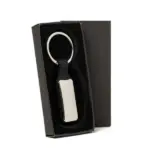 Chaveiro em Metal/Pu Prata/Preto Personalizado | Personalizado com Logo | Personizi
