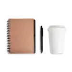 Conj. Caderno e Copo c/ Tampa 2 Pçs Personalizado | Personalizado com Logo | Personizi