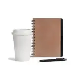 Conj. Caderno e Copo c/ Tampa 2 Pçs Personalizado | Personalizado com Logo | Personizi