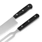Conj. de Faca e Garfo Premium em Madeira / Inox 2 Pçs Personalizado | Personalizado com Logo | Personizi