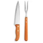 Conj. de Garfo e Faca 7" em Madeira / Inox Special Line 2 Pçs Personalizado | Personalizado com Logo | Personizi