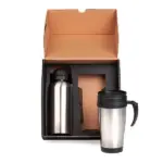 Conj. de Squeeze e Caneca em Aço Inox 600/410ML- 2 Pçs Personalizada | Personalizado com Logo | Personizi