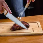 Conj. para Churrasco em Bambu / Inox / Madeira 3 Pçs. 32x21cm Personalizado | Personalizado com Logo | Personizi