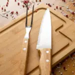 Conj. para Churrasco em Bambu / Inox / Madeira 3 Pçs. 32x21cm Personalizado | Personalizado com Logo | Personizi