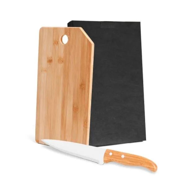 Conj. para Cozinha em Bambu/Inox Oregon 2 Pçs 32x17cm Personalizado Única | Personalizado com Logo | Personizi