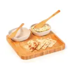 Conj. para Petiscos e Patês em Bambu/Fibra de BAMBU-5 Pçs 22x21cm Personalizado | Personalizado com Logo | Personizi