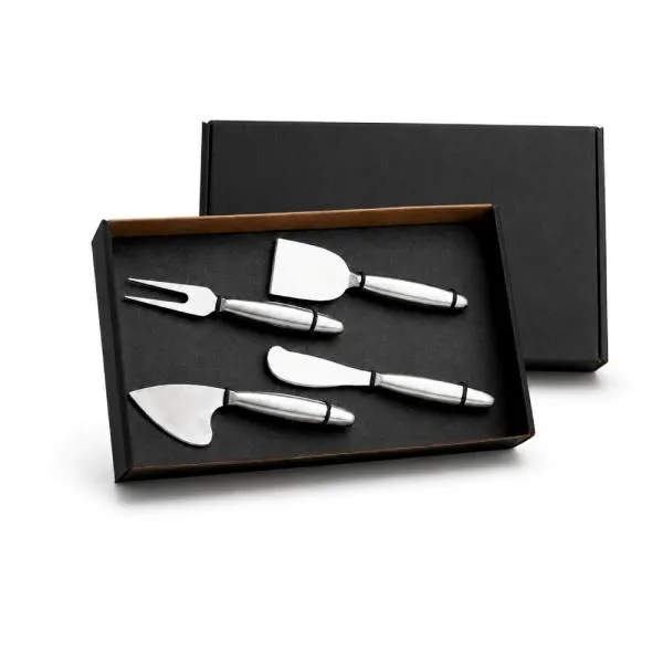 Conjunto de Facas para Queijos em Aço Inox 4 Pçs Personalizado Única | Personalizado com Logo | Personizi