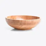 Cumbuca Redonda em Bambu com Espátula 14cm 200ml Personalizado | Personalizado com Logo | Personizi