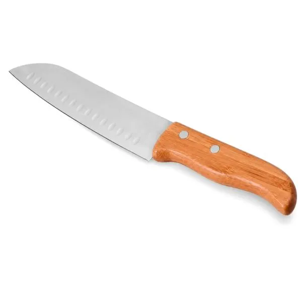 Faca p/ Fatiar e Picar Inox / Bambu Special Line 7" Personalizado Única | Personalizado com Logo | Personizi