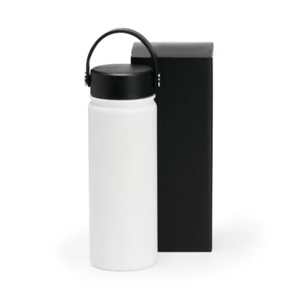 Garrafa Dupla Camada na Cor 550ml Personalizada Branca | Personalizado com Logo | Personizi
