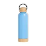 Garrafa Parede Dupla com Detalhes em Bambu 500ml Personalizada | Personalizado com Logo | Personizi