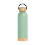 Garrafa Parede Dupla com Detalhes em Bambu 500ml Personalizada | Personalizado com Logo | Personizi