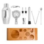 Kit Bar com Base em Bambu 11 Pçs 28x10cm Personalizado | Personalizado com Logo | Personizi