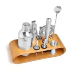 Kit Bar com Base em Bambu 11 Pçs 28x10cm Personalizado | Personalizado com Logo | Personizi