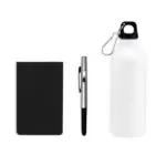 Kit com Squeeze, Caneta e Bloco 3 Pçs Personalizada Mod.2 | Personalizado com Logo | Personizi