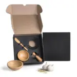 Kit Cumbuca e Amassador de Temperos 4 Pçs 12x12cm Personalizado | Personalizado com Logo | Personizi