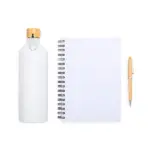 Kit Garrafa, Caderno e Caneta 3 Pçs Personalizada | Personalizado com Logo | Personizi