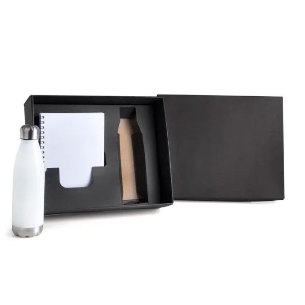 Kit Garrafa e Caderno 2 Pçs Personalizada Única | Personalizado com Logo | Personizi