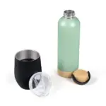 Kit Garrafa e Copo Térmico Verde/Preto 2 Pçs Personalizada | Personalizado com Logo | Personizi