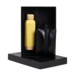 Kit Garrafa e Necessaire Amarelo/Preto 2 Pçs Personalizada | Personalizado com Logo | Personizi