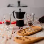 Kit para Café com Cafeteira Italiana 4 Pçs 26x12cm Personalizado | Personalizado com Logo | Personizi