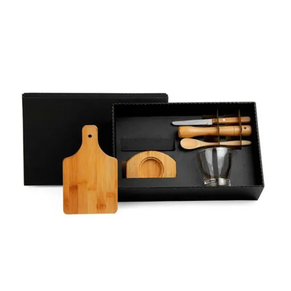 Kit para Caipirinha em Bambu/Madeira 0,35L 6 Pçs Personalizado Única | Personalizado com Logo | Personizi