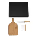 Kit para Cozinha em Bambu / Inox 3 Pçs 40x22cm Personalizado | Personalizado com Logo | Personizi