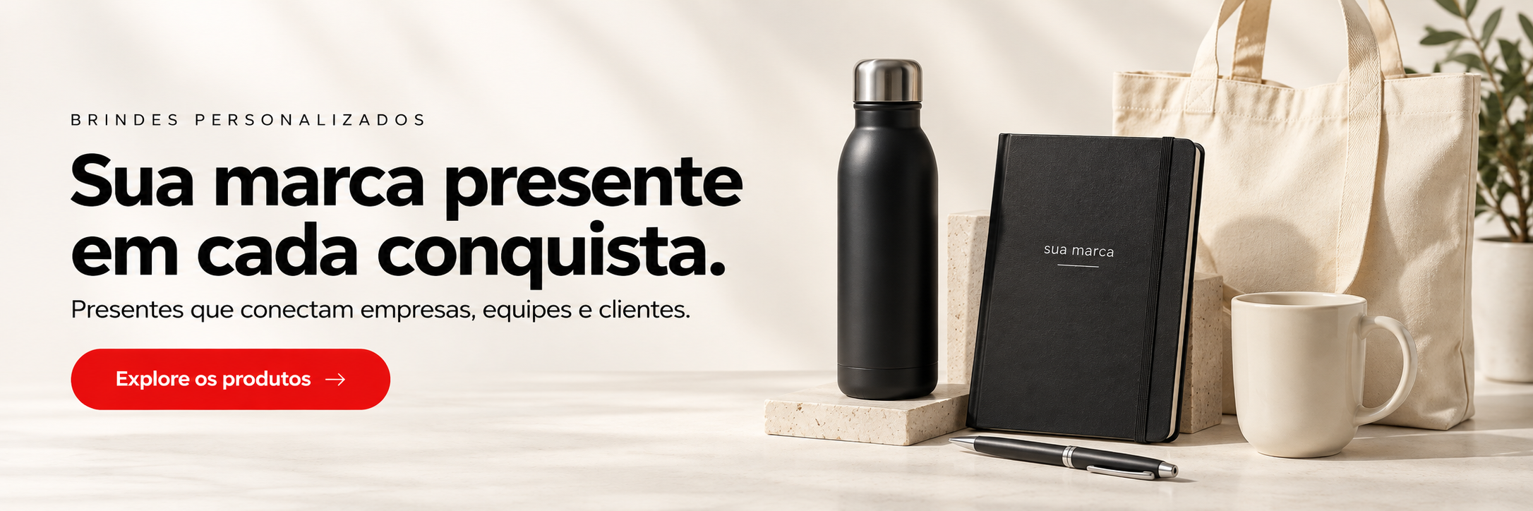 Brindes personalizados: sua marca presente em cada conquista. Explore os produtos Personizi.