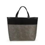 Sacola em PVC e Material Sintético Premium Preto/Xadrez 48X33X13CM Personalizada | Personalizado com Logo | Personizi