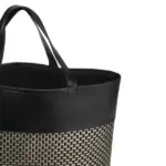 Sacola em PVC e Material Sintético Premium Preto/Xadrez 48X33X13CM Personalizada | Personalizado com Logo | Personizi